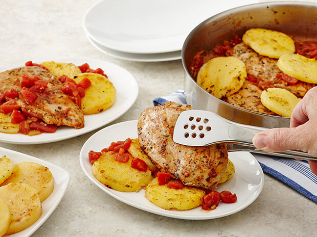 Gluten-Free Chicken with Tomatoes and Polenta Step 4