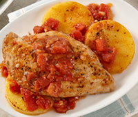 Gluten Free Chicken with Tomatoes and Polenta