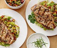 Grilled Cilantro Lime Chicken with Corn Salsa