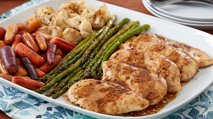 Balsamic Sheet Tray Chicken with Vegetables