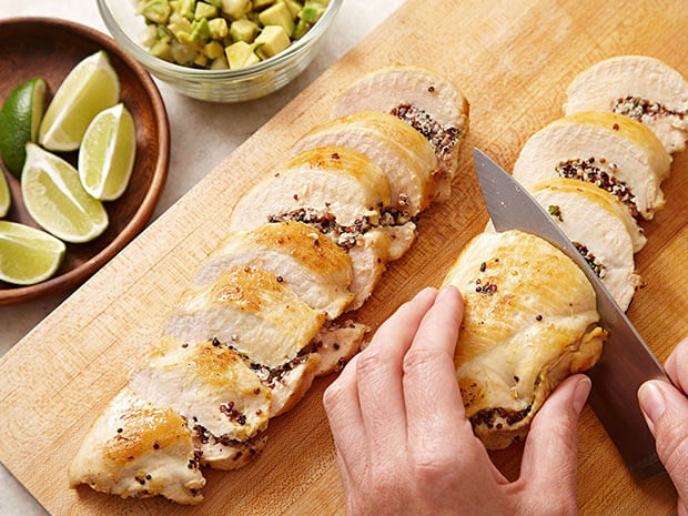 Step 4 Quinoa Lime Stuffed Chicken Breasts Step 4