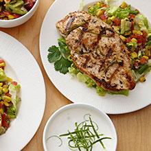 Grilled Cilantro Lime Chicken With Corn Salsa