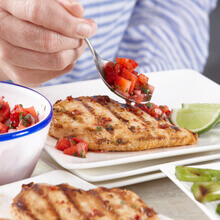 Grilled Chipotle Lime Chicken with Strawberry Salsa