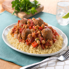 Moroccan Chicken Meatballs with Chickpea Stew