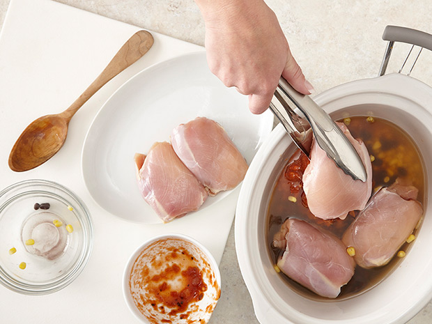 Step 1 Family-Friendly Crock Pot Chicken Enchilada Soup Step 1