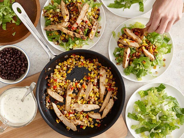 Step 3 Southwestern Style Chicken Fajita Salad Step 3