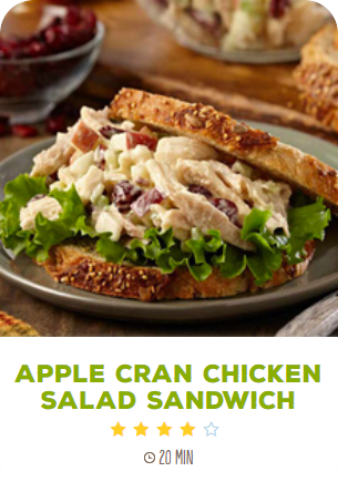 apple cran chicken salad sandwich