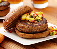 Mango Chicken Caribbean Burgers