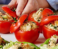 Grilled Chicken Quinoa Lettuce Cups