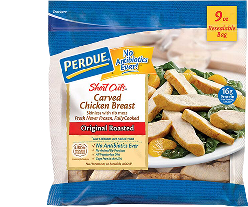 PERDUE® SHORT CUTS® CARVED CHICKEN BREAST, ORIGINAL ROASTED