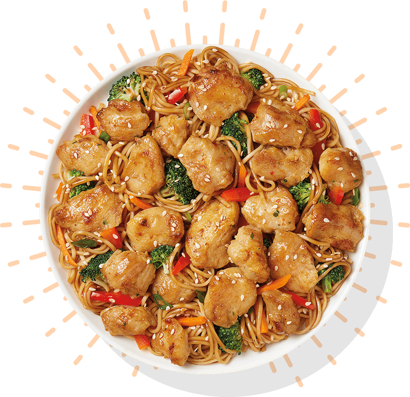 <p><span>flavor-infused</span> <br />sesame ginger diced chicken</p>