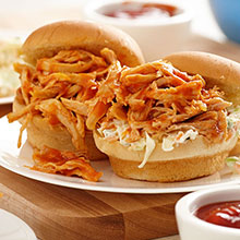 Slow Cooker BBQ Chicken Sliders