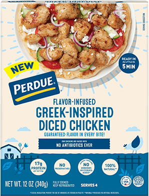 PERDUE® Flavor-Infused Greek-Inspired Diced Chicken