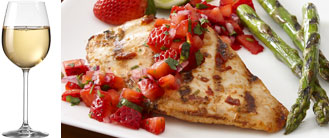 CHIPOTLE LIME GRILLED CHICKEN WITH STRAWBERRY SALSA