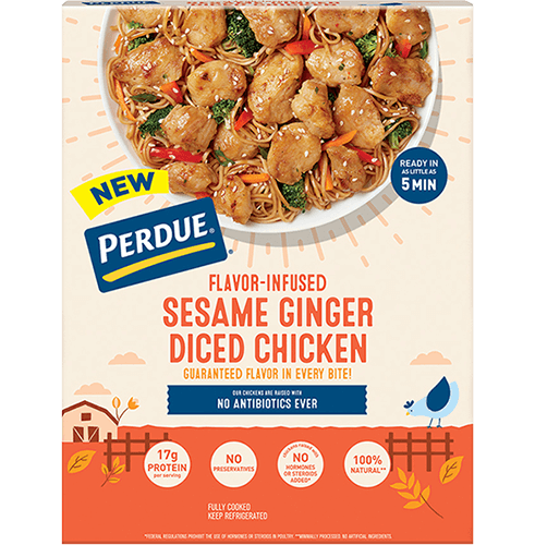 PERDUE® FLAVOR-INFUSED SESAME GINGER DICED CHICKEN