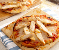 Chicken Marinara Pita Pizzas