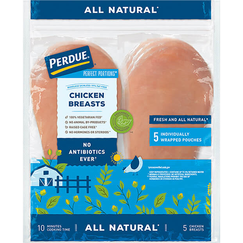 PERDUE® PERFECT PORTIONS® Boneless Skinless Chicken Breast All Natural (1.5 lbs.)