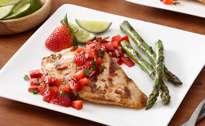 Chipotle Lime Grilled Chicken with Strawberry Salsa