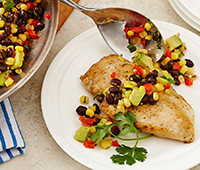 Sauteed Chicken and Black Bean Salsa