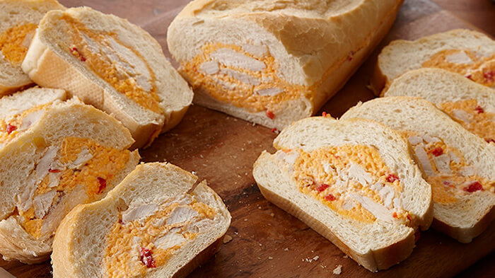 Chicken Pimiento Cheese Stuffed Bread