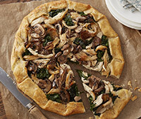 Chicken Mushroom Swiss Chard Galette