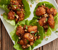 sian Popcorn Chicken Lettuce Cups