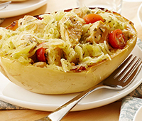 Chicken Pesto Squash Bowls