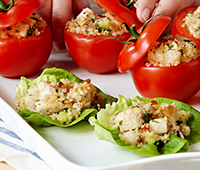 Grilled Chicken Quinoa Lettuce Cups