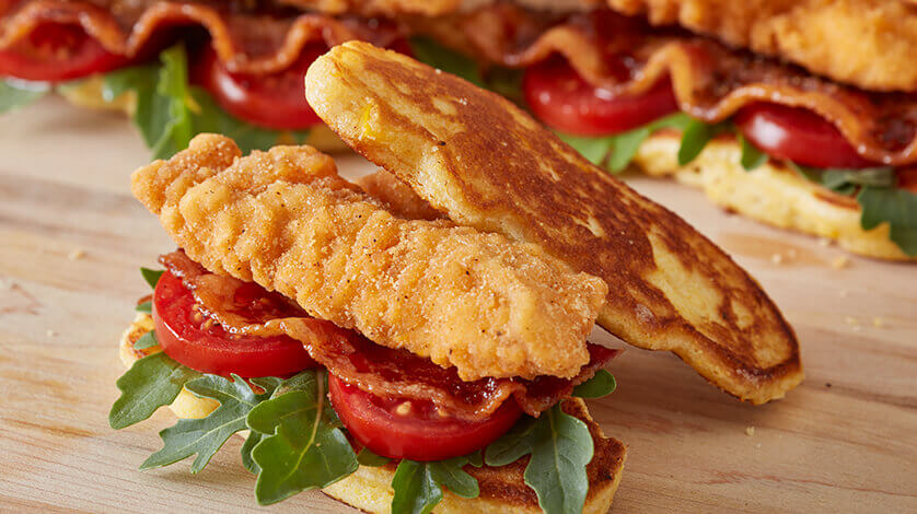 Chicken Corn Fritter Sandwich