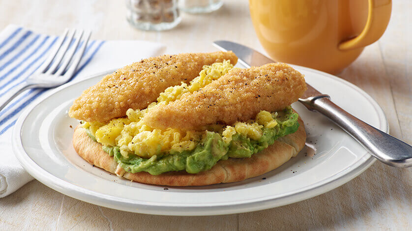 Chicken Avocado Breakfast Pizza