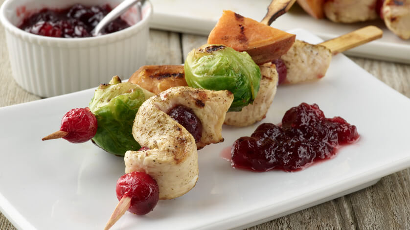 Holiday Chicken Skewers with Dipping Sauce