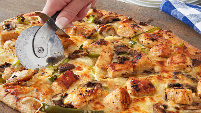 Chicken Cheeses Steak Sheet Pan Pizza