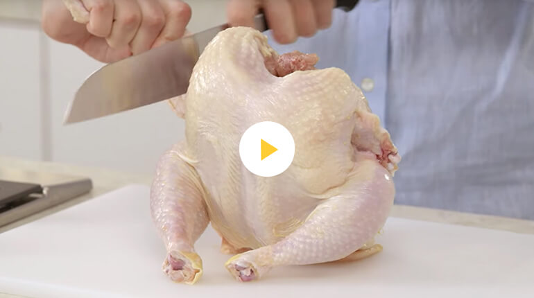 Cutting Up Raw Chicken Video