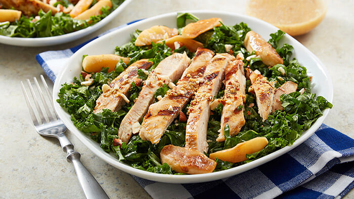 Hard Apple Cider Glazed Chicken Kale Salad