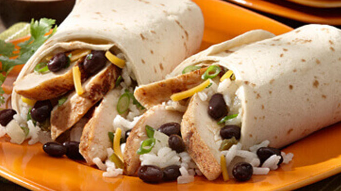 Chicken and Black Bean Burrito