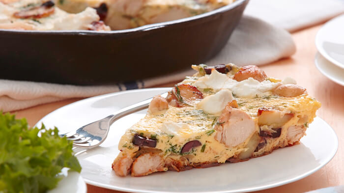 Chicken Frittata with Kalamata Olives