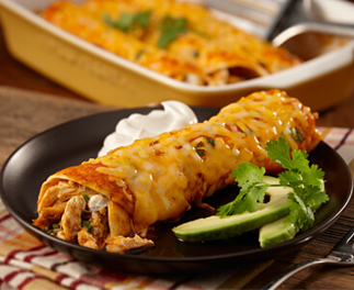 Three Cheese Chicken Enchiladas