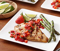 Chipotle Lime Grilled Chicken with Strawberry Salsa