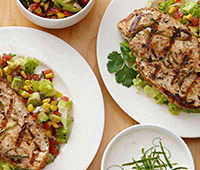 Grilled Cilantro Lime Chicken with Corn Salsa