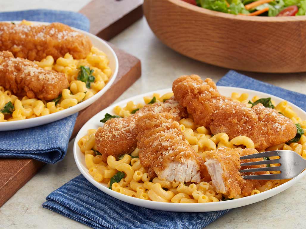 Crispy Chicken Mac and Cheese