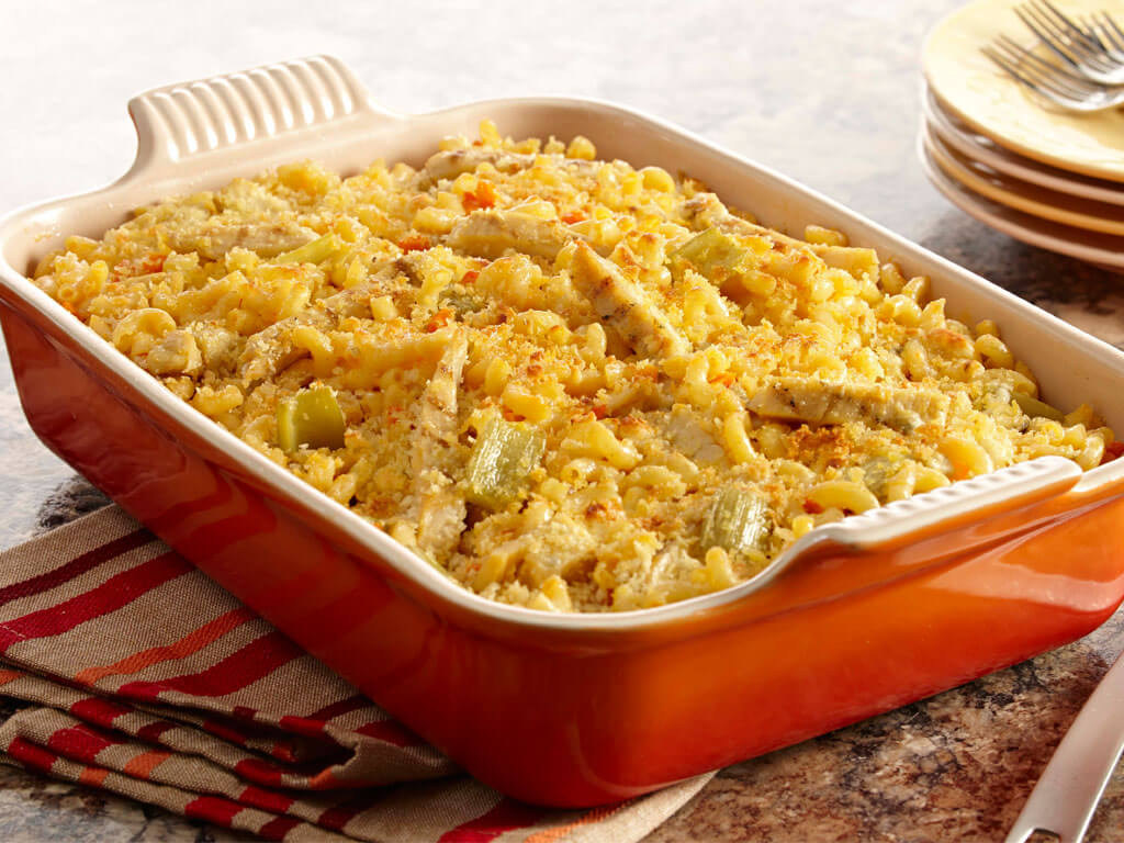 Buffalo and Blue Cheese Chicken Casserole