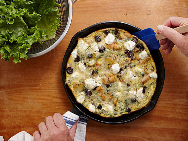 Chicken Frittata with Kalamata Olives