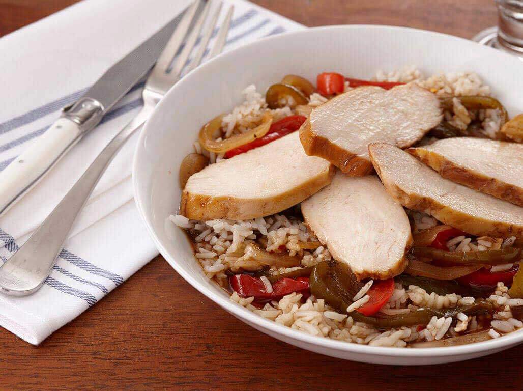 Balsamic Chicken with Peppers and Onions