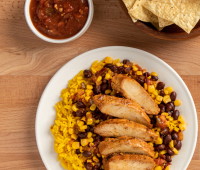 Skillet Chicken with Corn and Salsa