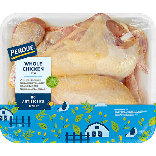 PERDUE® FRESH WHOLE CHICKEN, CUT-UP WITH GIBLETS