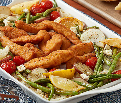 Greek Chicken Sheet Tray Dinner