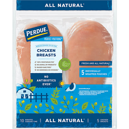 PERDUE® PERFECT PORTIONS® BONELESS, SKINLESS CHICKEN BREAST, ALL NATURAL