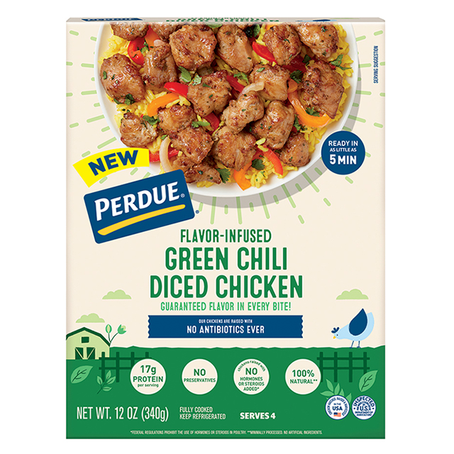 PERDUE® Flavor-Infused Green Chili Diced Chicken PERDUE® Flavor-Infused Green Chili Diced Chicken