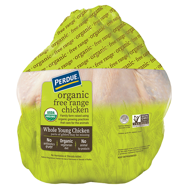 RTC ORGANIC WHOLE BODY CHICKEN WITHOUT GIBLETS, 4.0-4.5 LBS., BULK