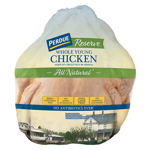 PERDUE® Fresh Whole Chicken Cut-Up with Giblets, 830